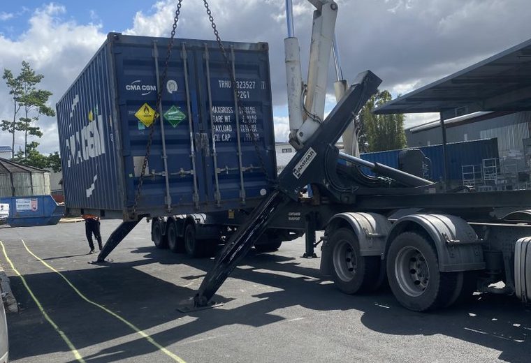 Container on a truck at an Australian port